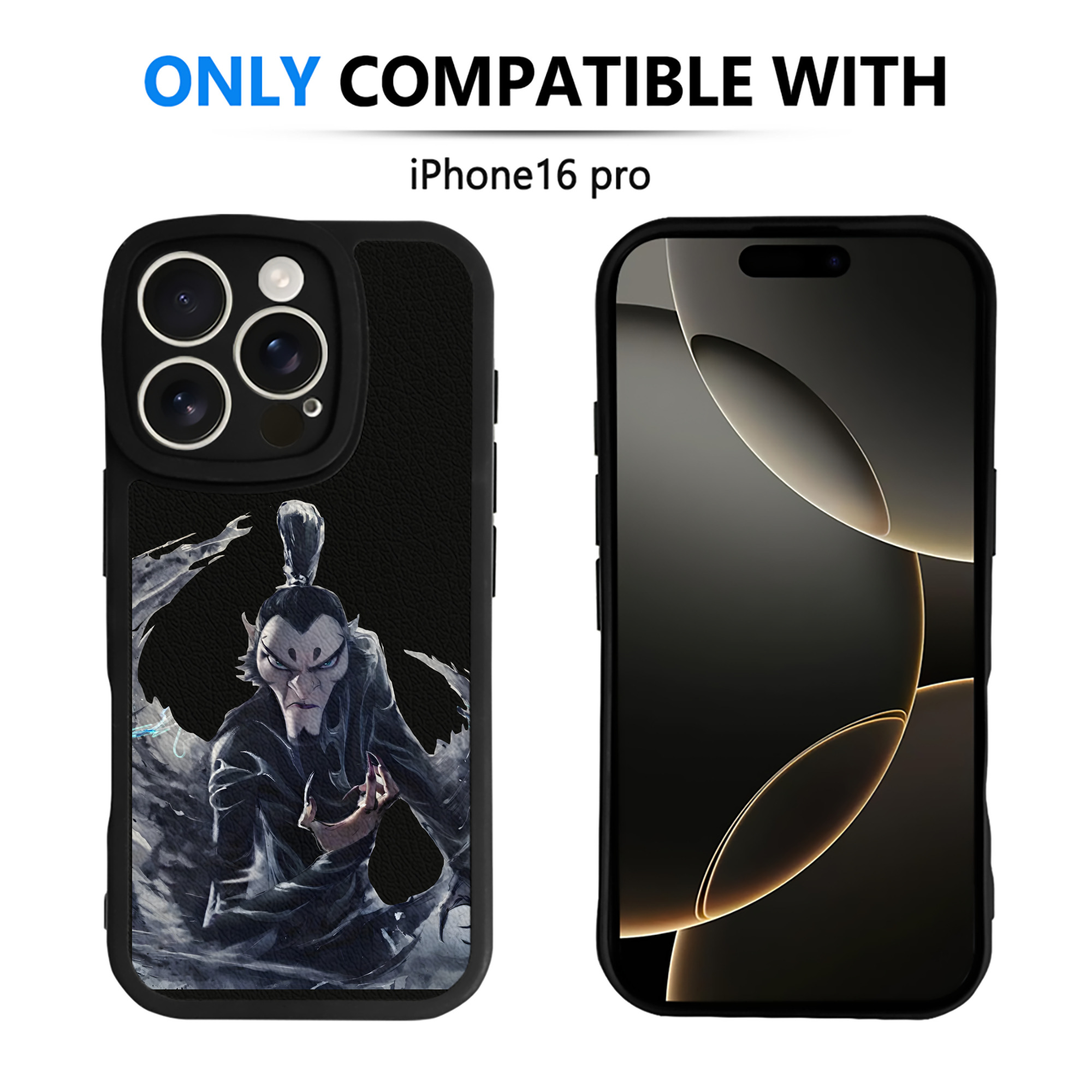 （画像用） Ne Zha 2 ナタ 魔童の大暴れ 【iPhone 16シリーズ対応】シリコンスマホケース（レザー調） 材質：シリコン